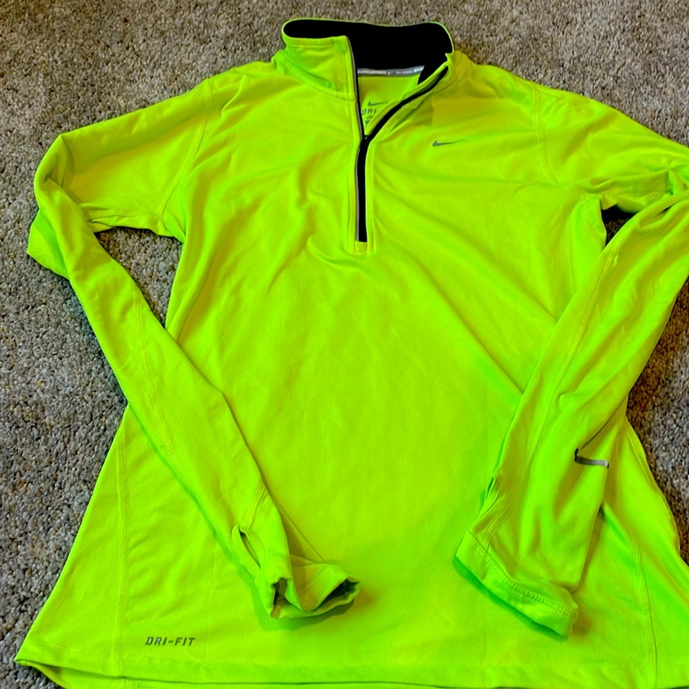 Nike Womens dri-fit Henley running long sleeve